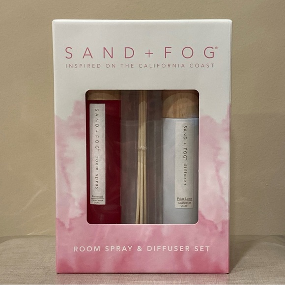 Sand + Fog Room Spray & Diffuser Set Rosewood Spray & Point Loma Diffuser 100ml - Picture 1 of 11